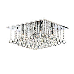 ABA5050 Chrome Crystal Flush Light