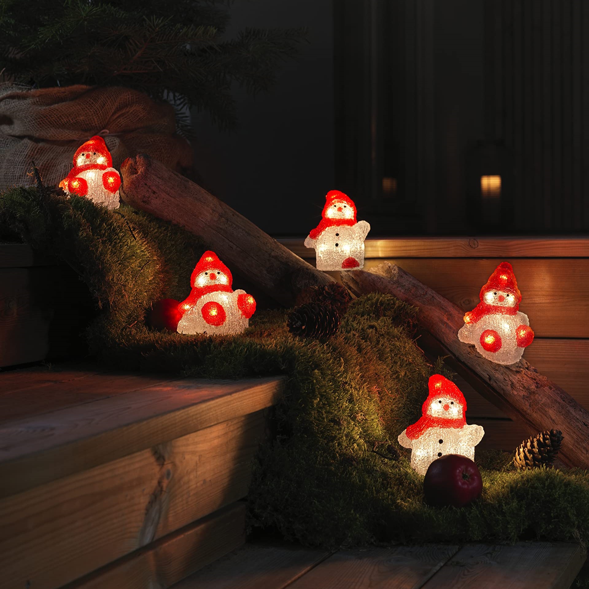 LED Snowmen 5 Piece Set